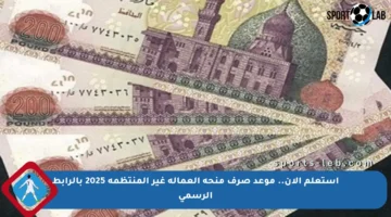 استعلم الآن.. موعد صرف منحة العمالة غير المنتظمة 2025 بالرابط الرسمي